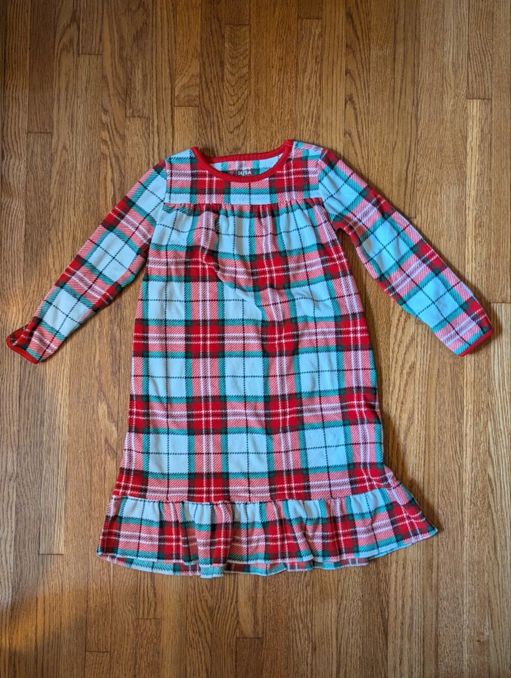Carter's Red, White, & Green Plaid Long-Sleeve Nightgown